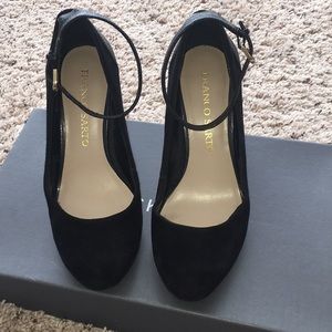 Franco Sarto Denise Black Suede Leather Heels 6M
